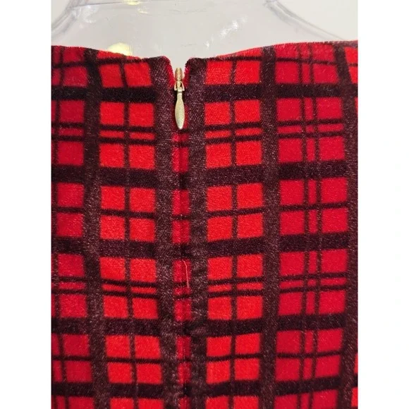 Draper James Roslyn Midi Dress Size 6 Red Plaid Bell Sleeves‎ Festival DRW0611 - Picture 6 of 16